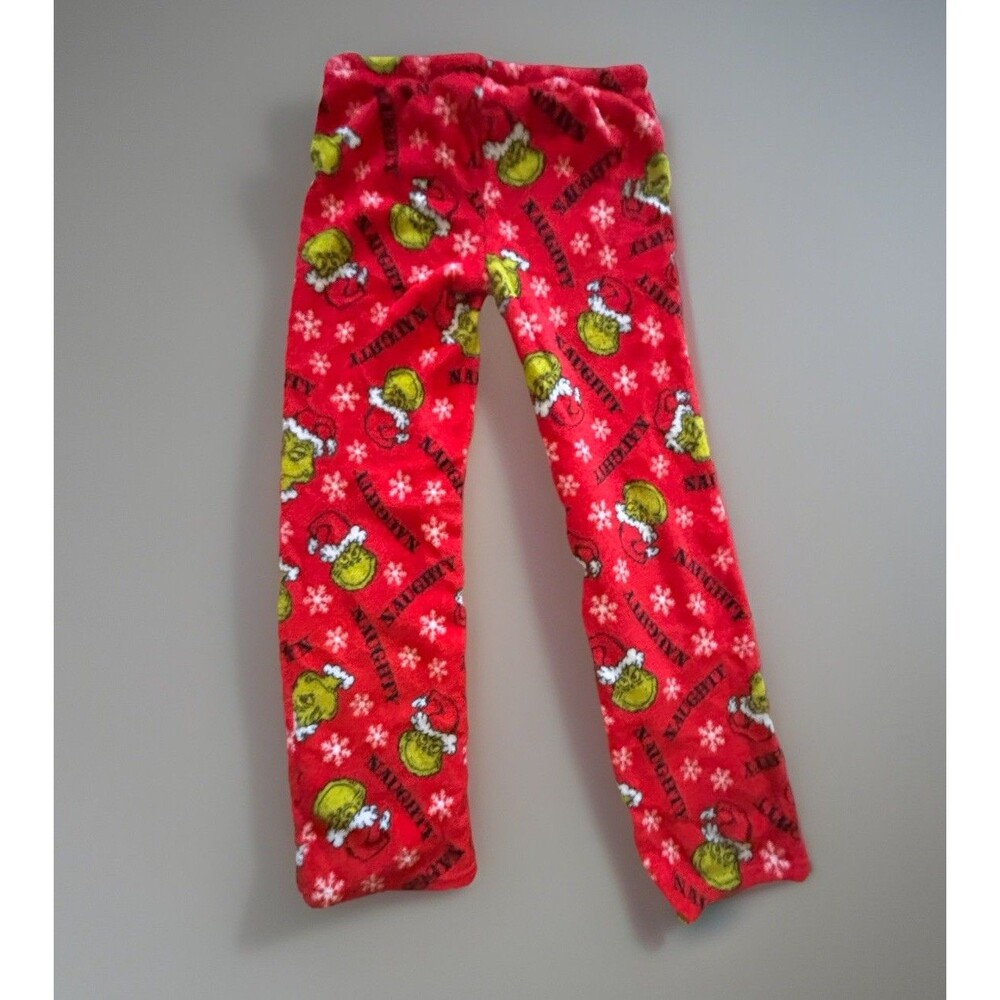 Dr Seuss Grinch Fleece Pajama Pants Woman’s Medium Naughty Christmas Lounge